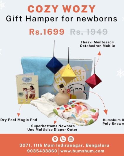 Cozy Wozy - Christmas Special Gift Hamper for Newborns. Visit us at 11th Main, Indiranagar, Bengaluru