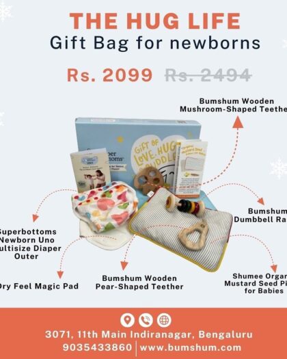 The Hug Life - Christmas Exclusive Newborn Gift Bag. Visit us at 11th Main, Indiranagar, Bengaluru